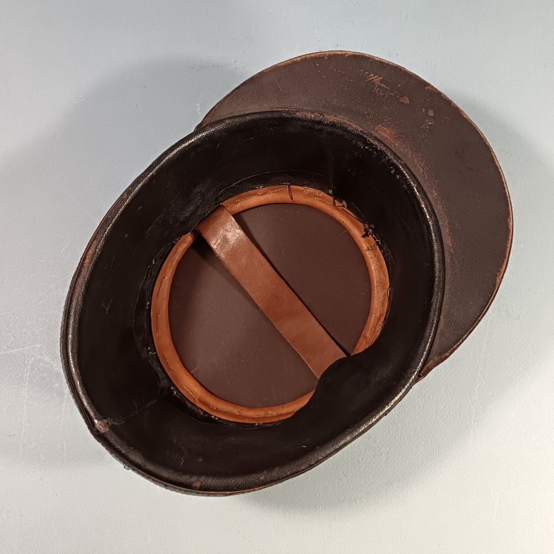 SHAKO DE L'ECOLE MILITAIRE DE ST CYR ESM ECOLE SPECIALE MILITAIRE FABRICATION DES ANNEES 1940-1950 TAILLE 57-58